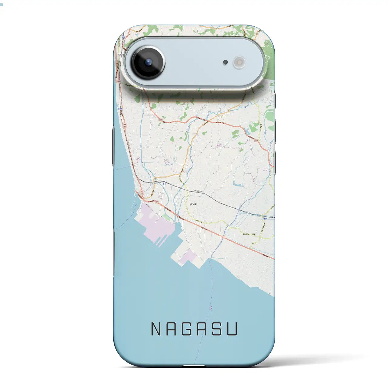 【長洲(熊本県)】地図柄iPhoneケース(バックカバータイプ)