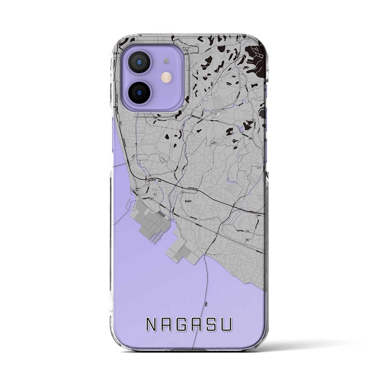 【長洲(熊本県)】地図柄iPhoneケース(クリアタイプ)