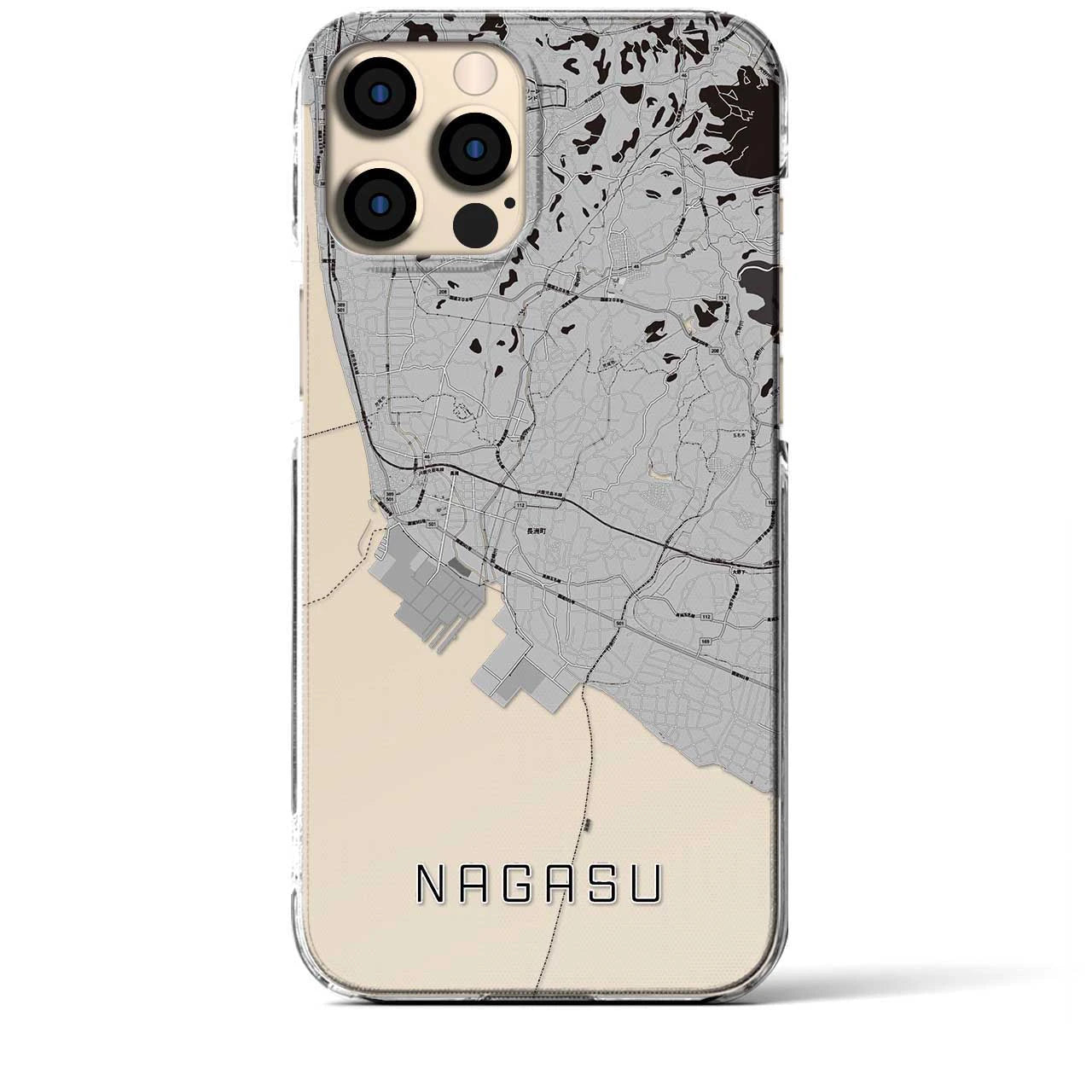 【長洲(熊本県)】地図柄iPhoneケース(クリアタイプ)