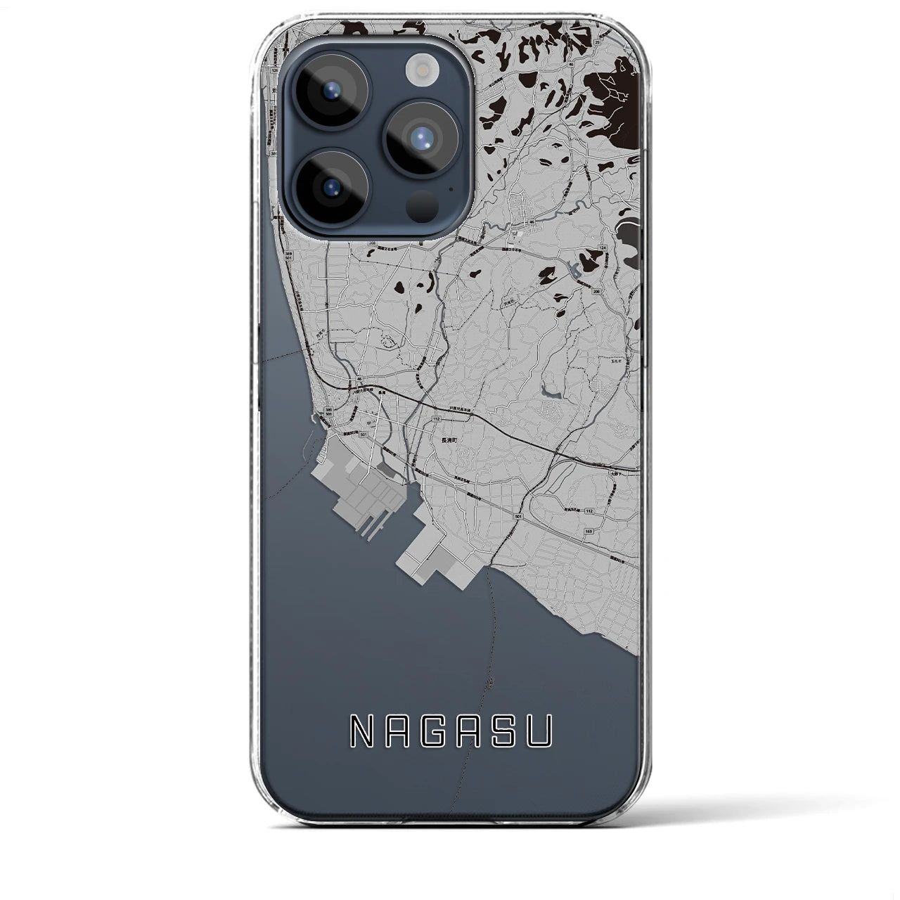 【長洲(熊本県)】地図柄iPhoneケース(クリアタイプ)