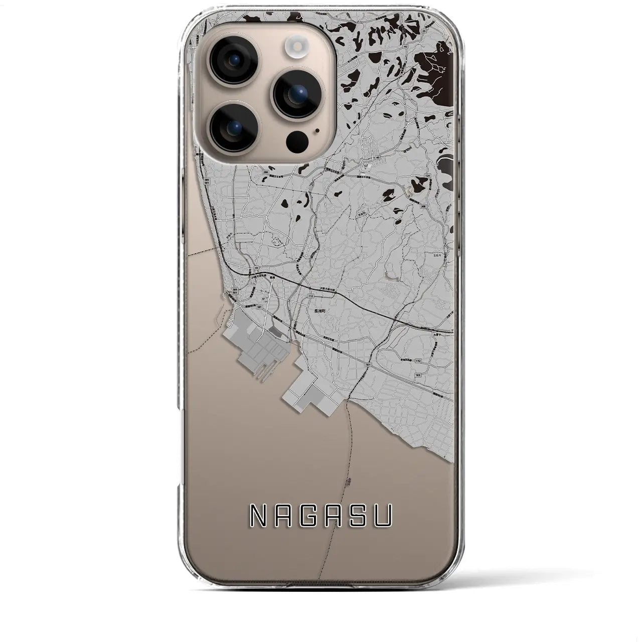 【長洲(熊本県)】地図柄iPhoneケース(クリアタイプ)