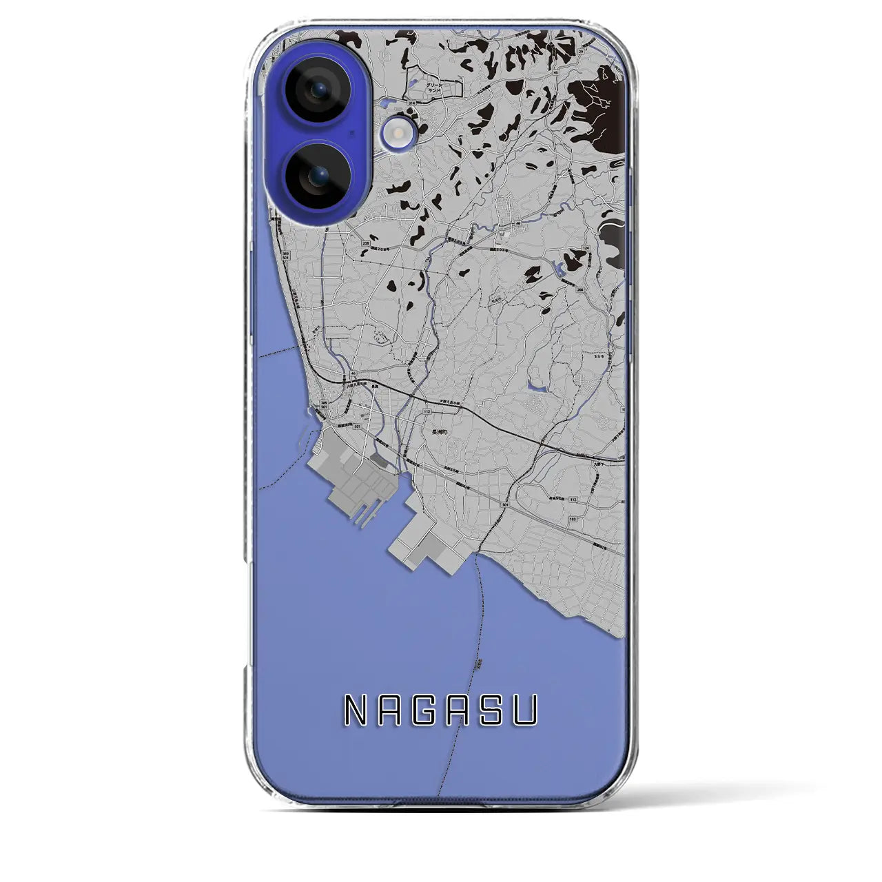 【長洲(熊本県)】地図柄iPhoneケース(クリアタイプ)