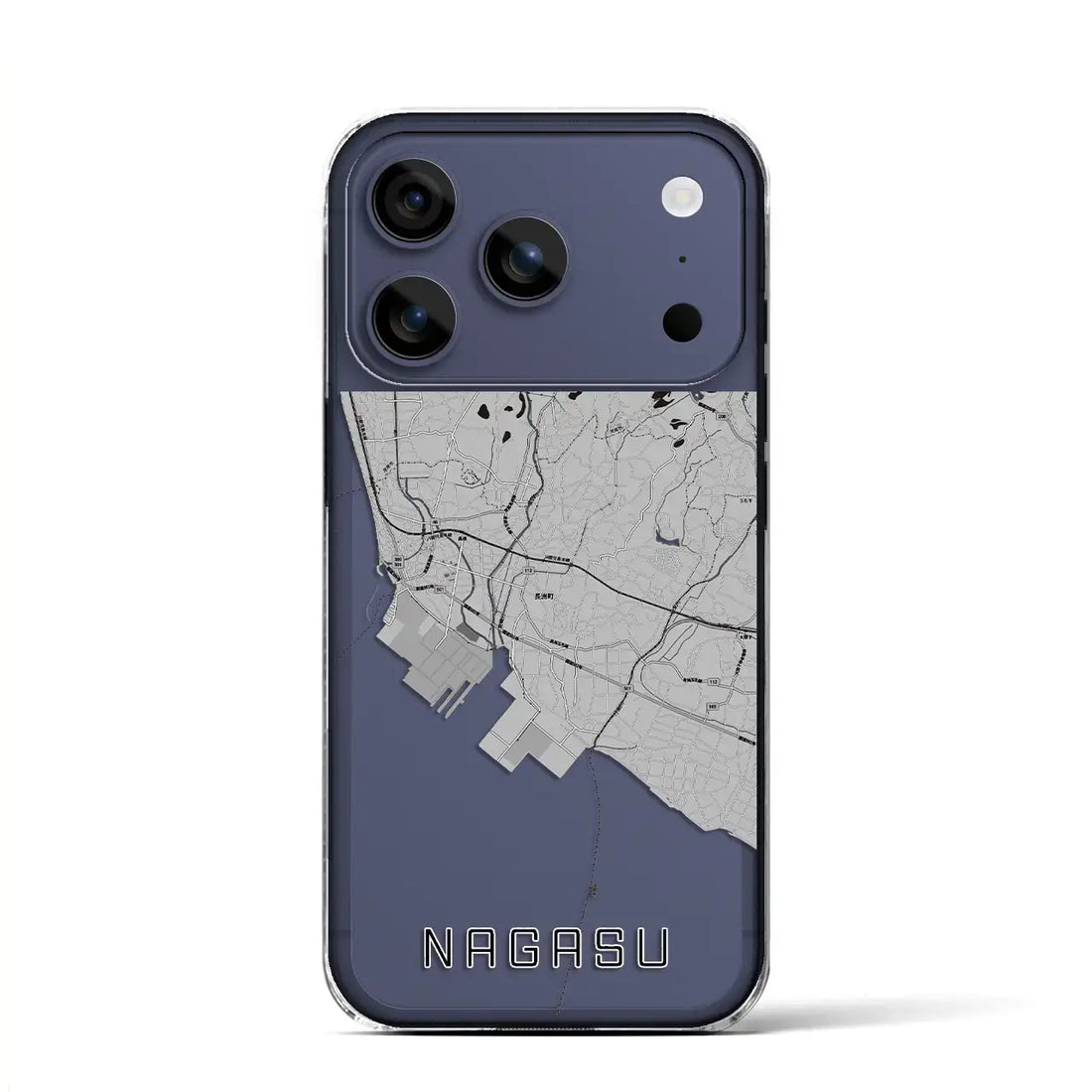 【長洲(熊本県)】地図柄iPhoneケース(クリアタイプ)