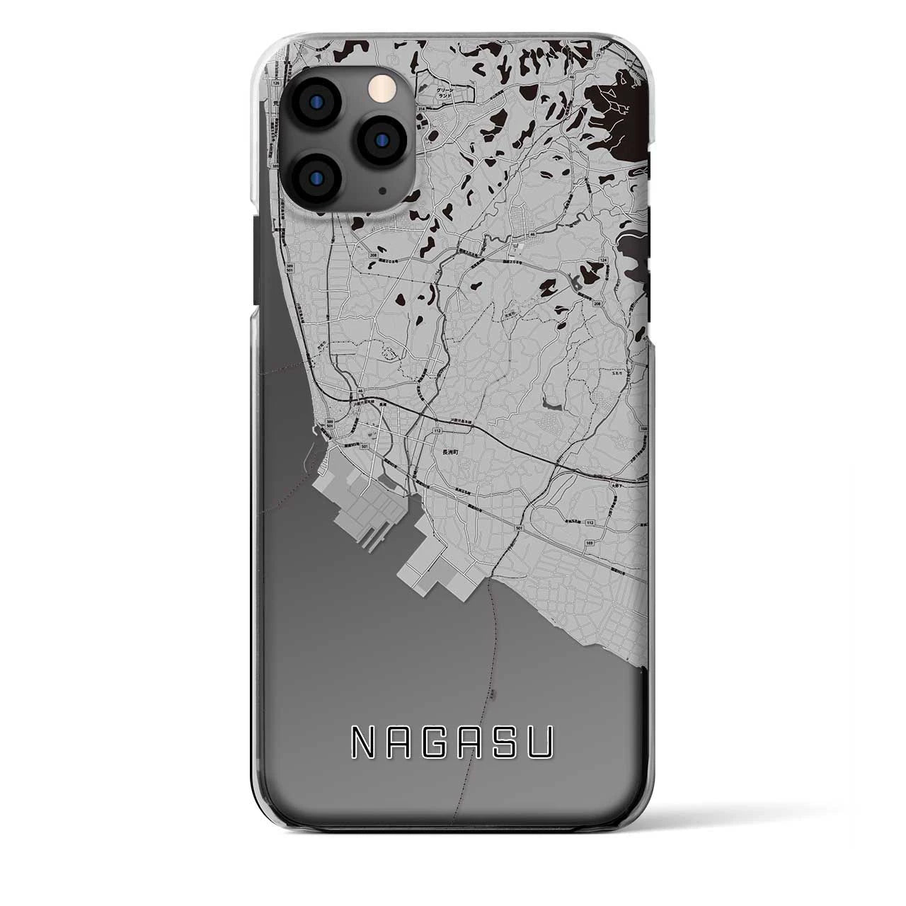 【長洲(熊本県)】地図柄iPhoneケース(クリアタイプ)