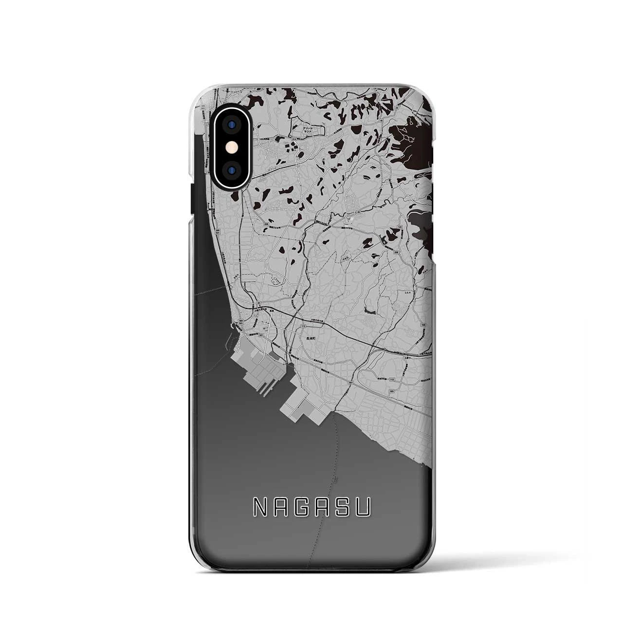 【長洲(熊本県)】地図柄iPhoneケース(クリアタイプ)