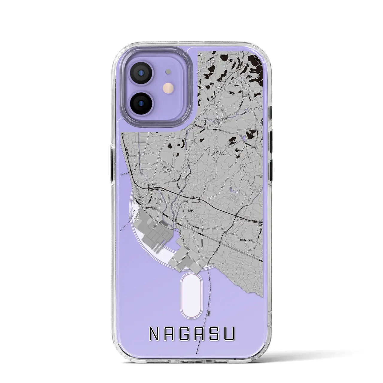 【長洲(熊本県)】地図柄iPhoneケース(MagSafeタイプ)