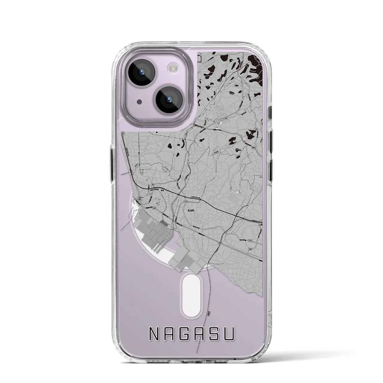 【長洲(熊本県)】地図柄iPhoneケース(MagSafeタイプ)