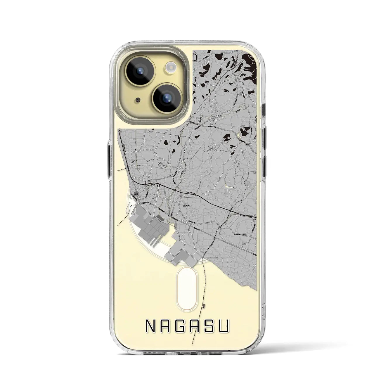 【長洲(熊本県)】地図柄iPhoneケース(MagSafeタイプ)