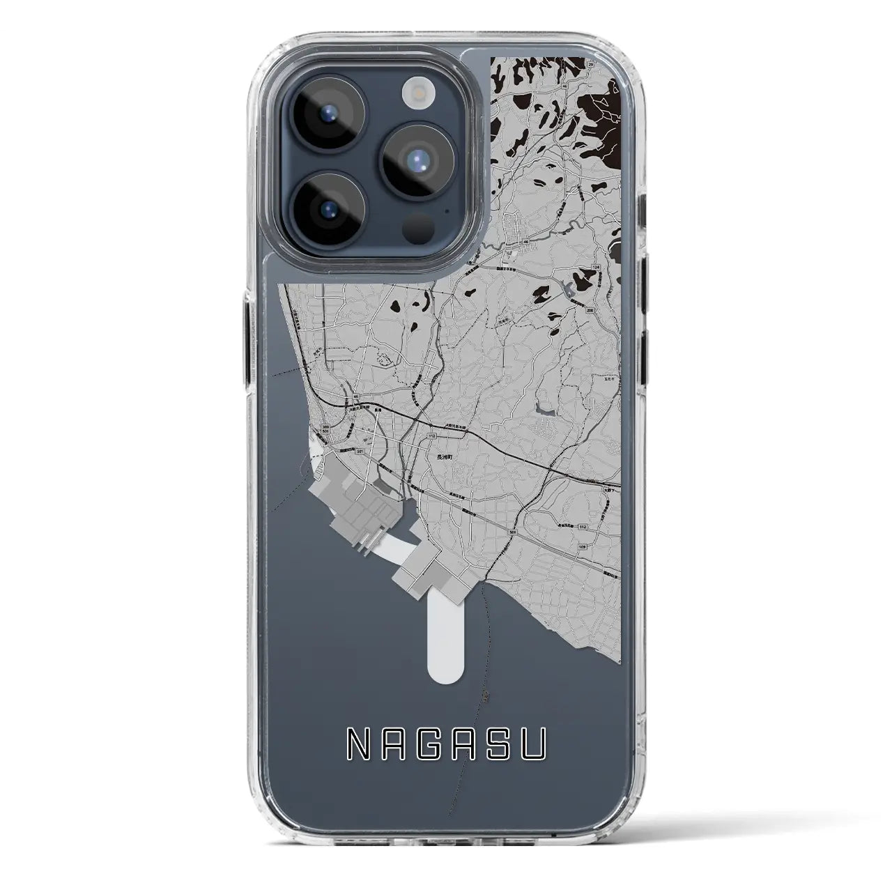 【長洲(熊本県)】地図柄iPhoneケース(MagSafeタイプ)