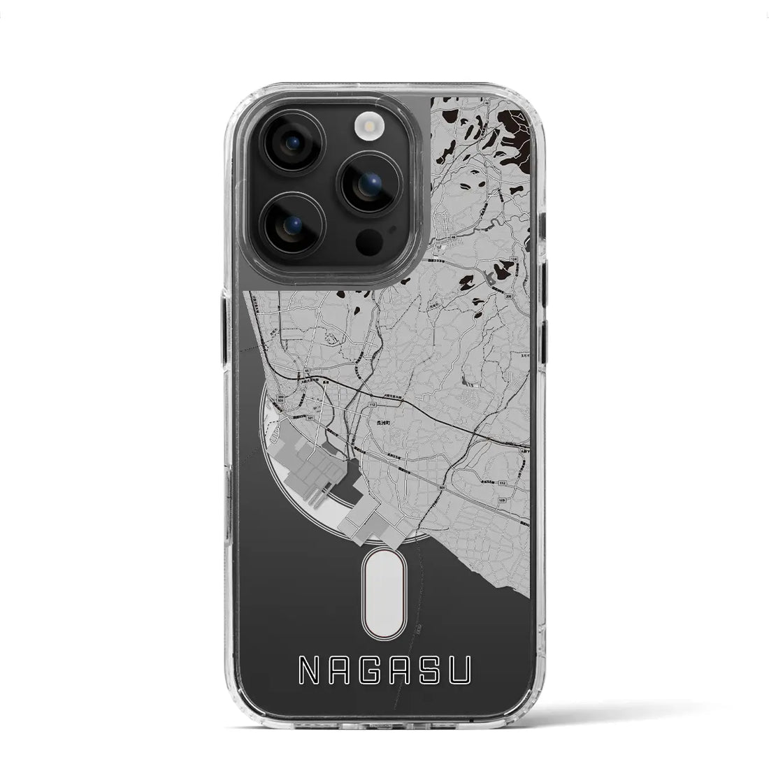 【長洲(熊本県)】地図柄iPhoneケース(MagSafeタイプ)