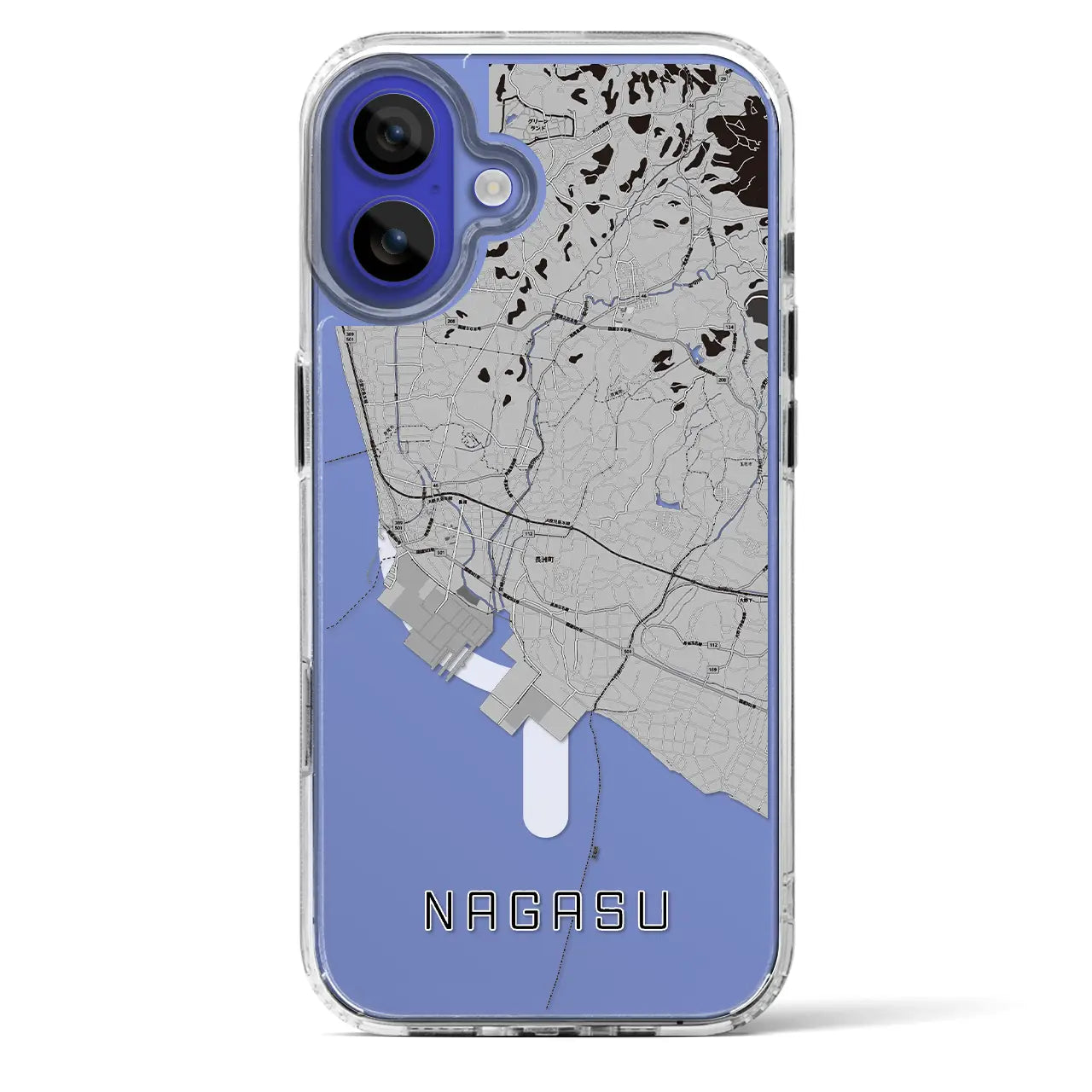 【長洲(熊本県)】地図柄iPhoneケース(MagSafeタイプ)