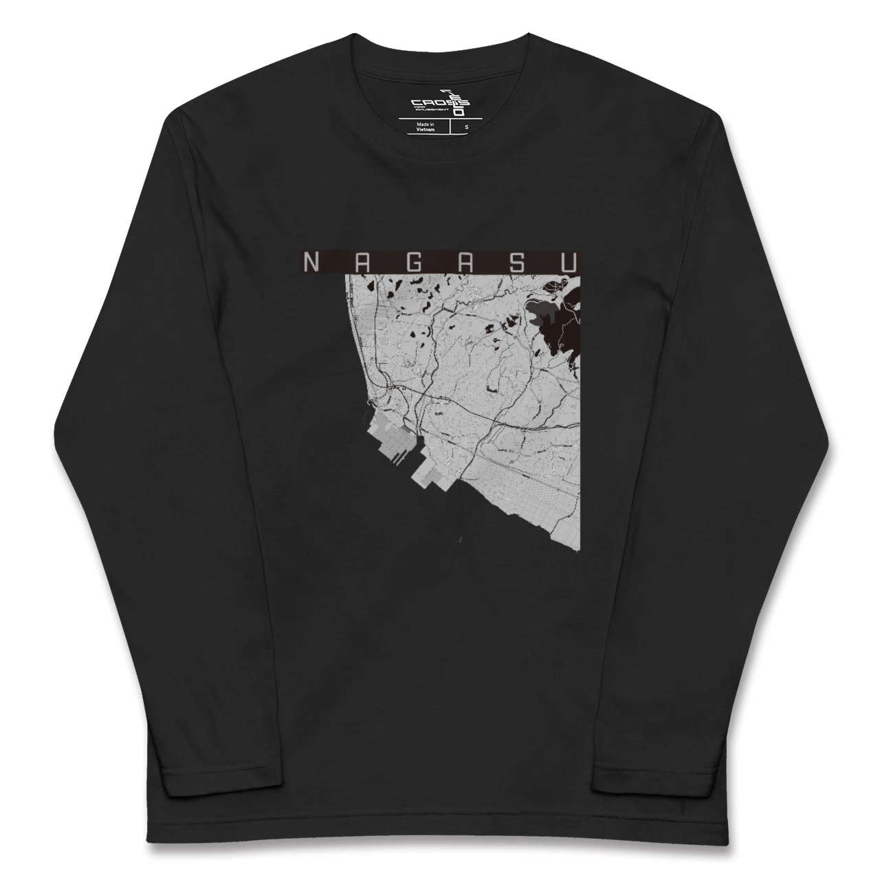 【長洲(熊本県)】地図柄ロングスリーブTシャツ