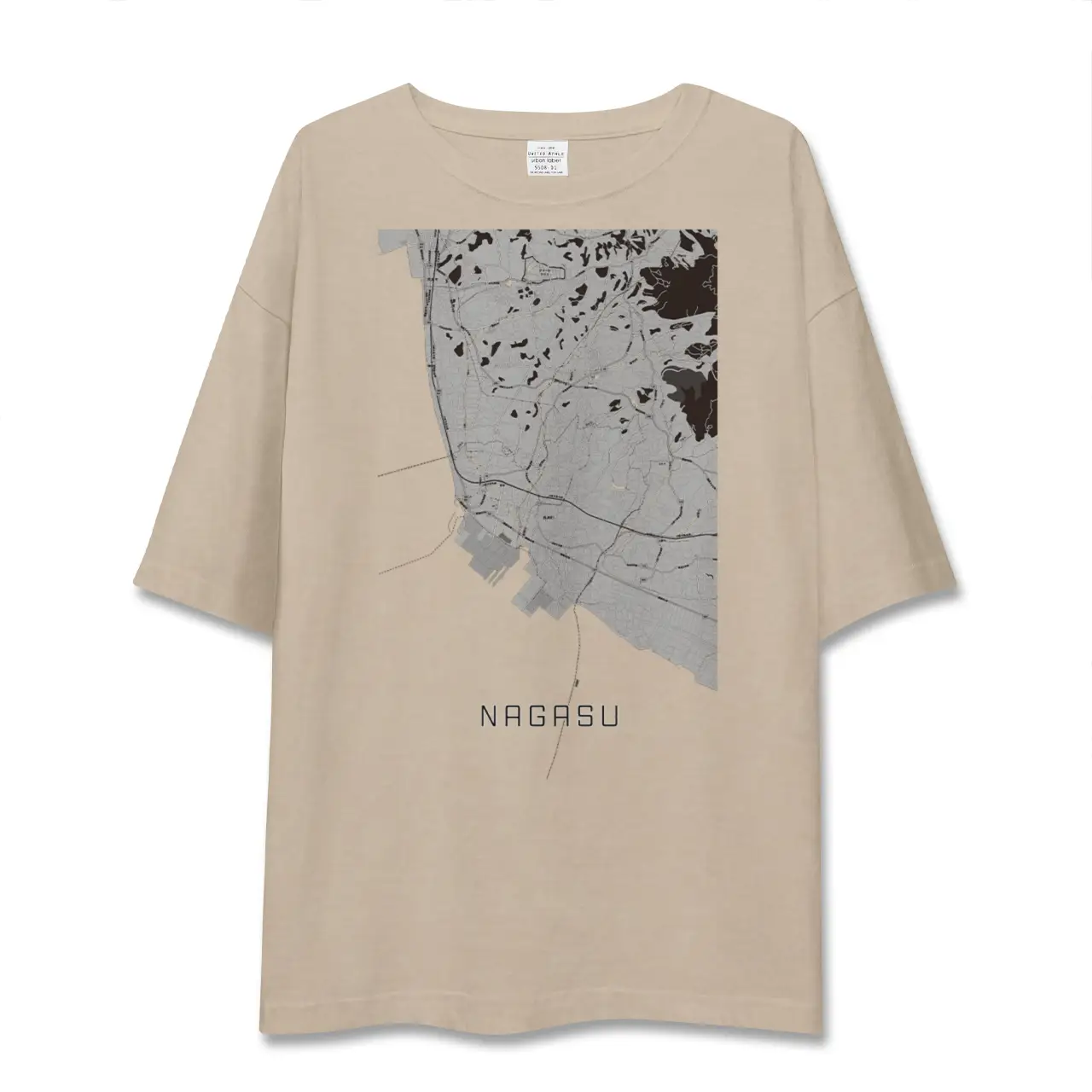 【長洲(熊本県)】地図柄ビッグシルエットTシャツ