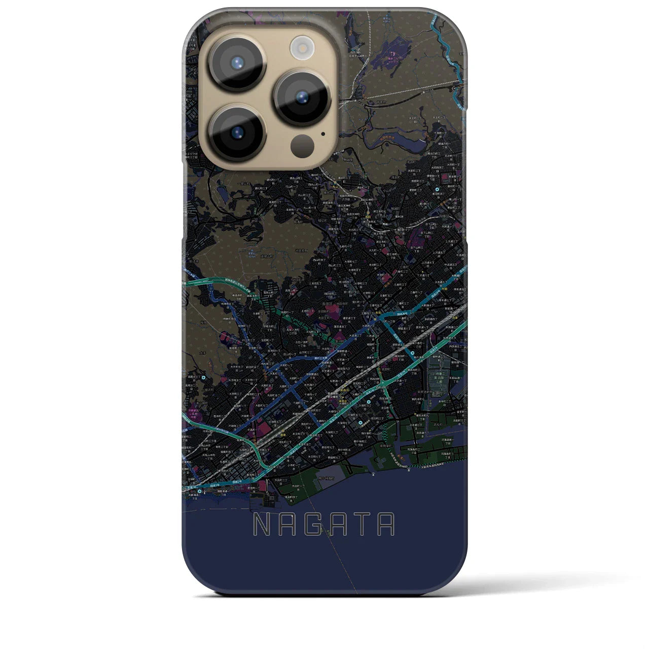 【長田(兵庫県)】地図柄iPhoneケース(バックカバータイプ)