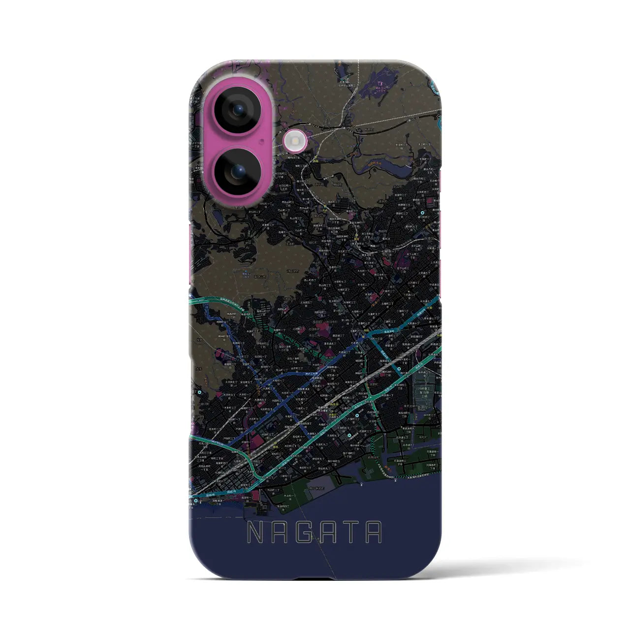 【長田(兵庫県)】地図柄iPhoneケース(バックカバータイプ)