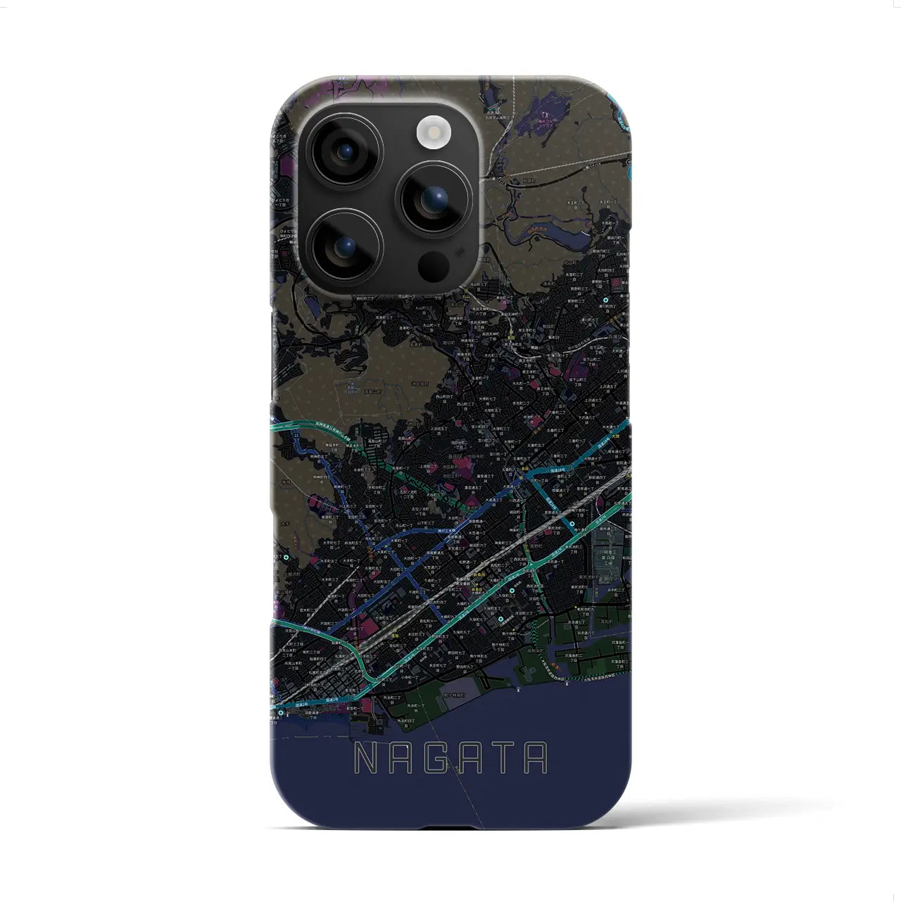 【長田(兵庫県)】地図柄iPhoneケース(バックカバータイプ)