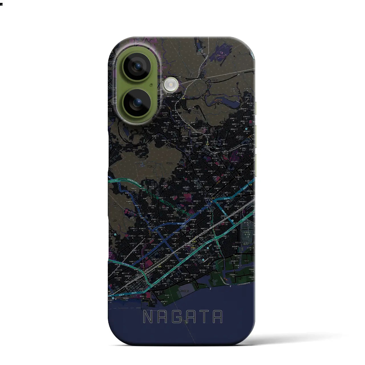 【長田(兵庫県)】地図柄iPhoneケース(バックカバータイプ)