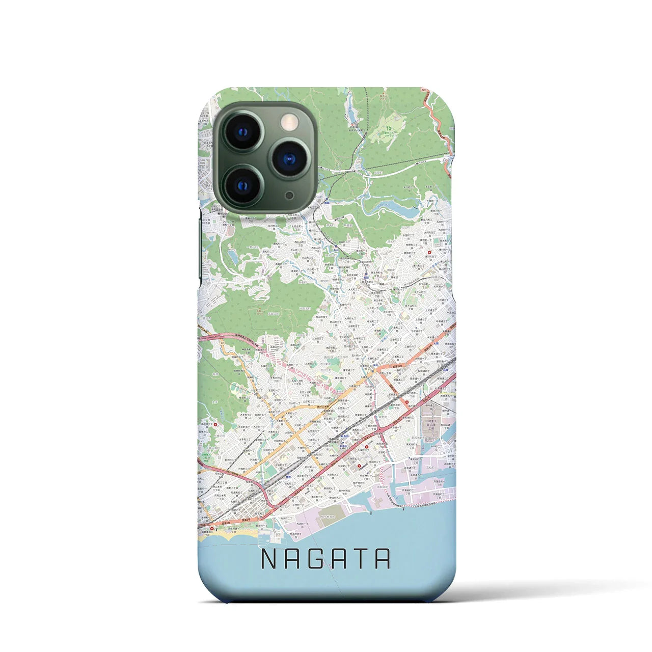 【長田(兵庫県)】地図柄iPhoneケース(バックカバータイプ)