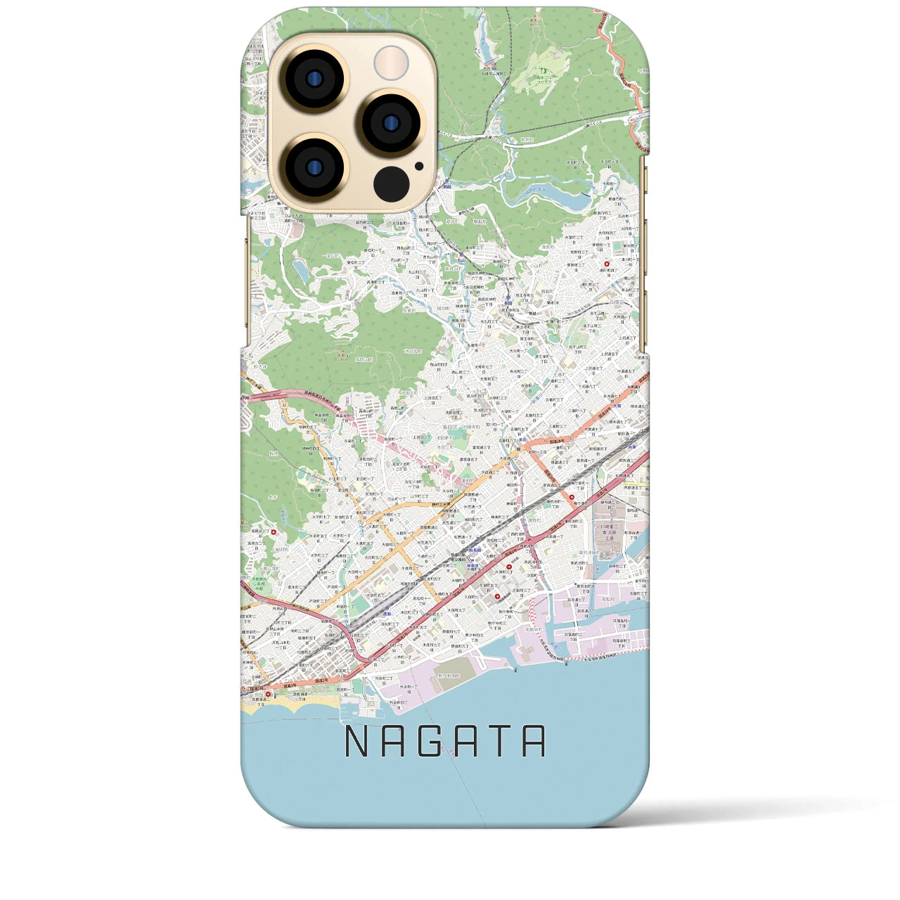 【長田(兵庫県)】地図柄iPhoneケース(バックカバータイプ)