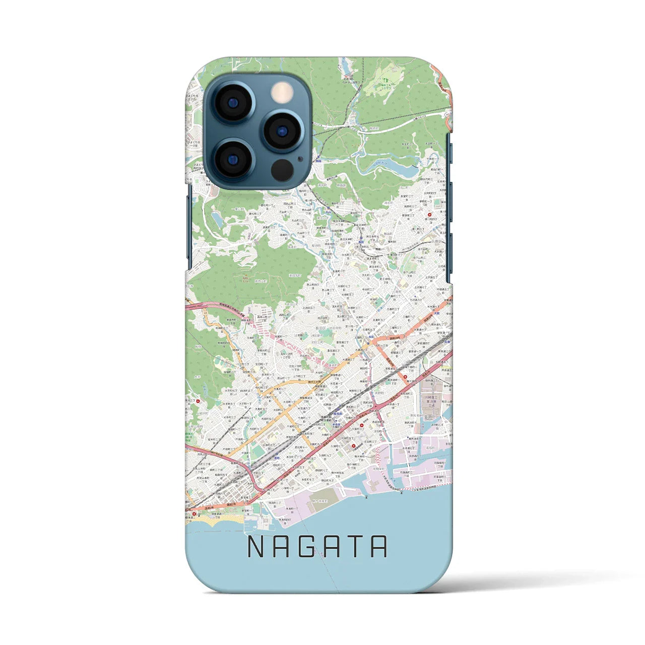 【長田(兵庫県)】地図柄iPhoneケース(バックカバータイプ)