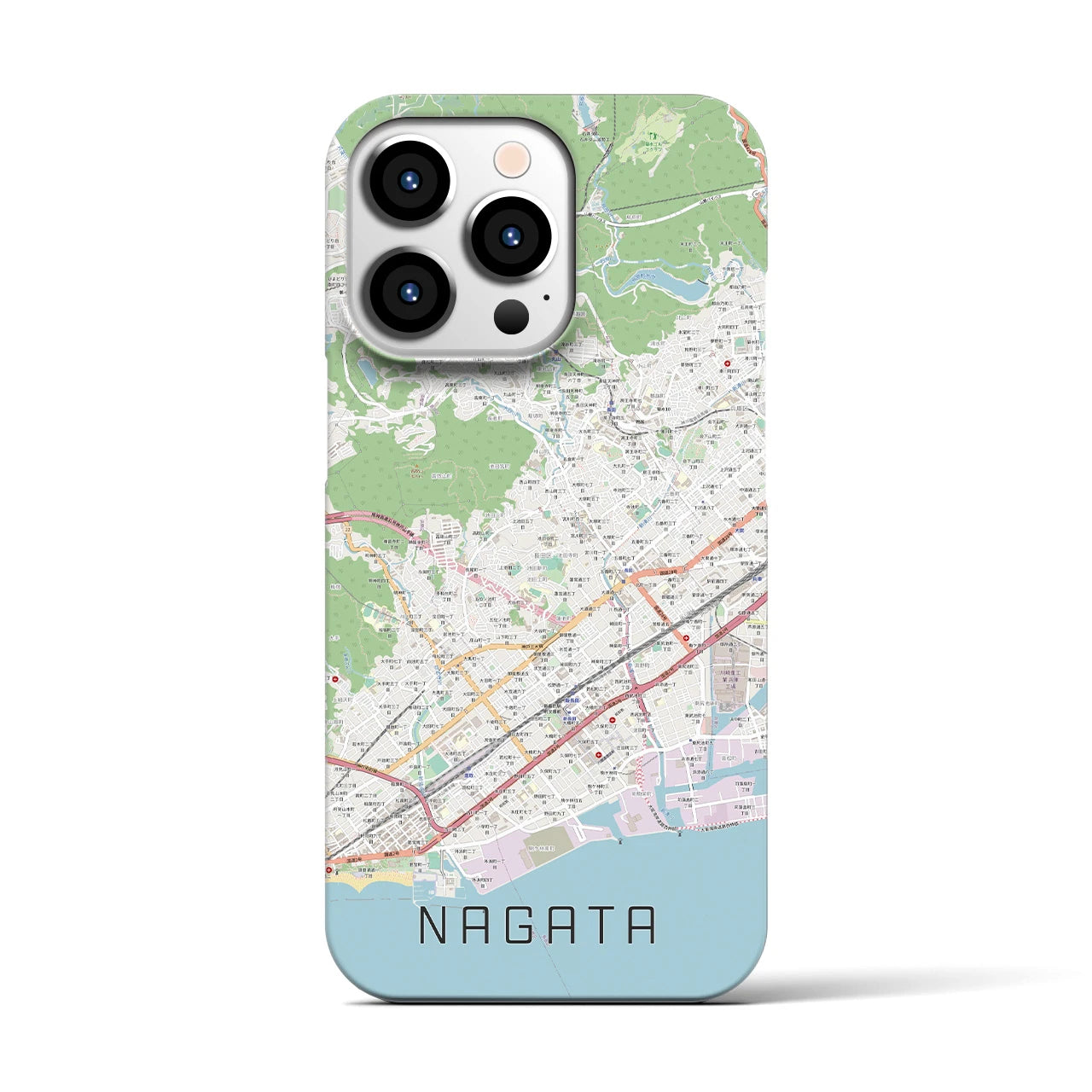 【長田(兵庫県)】地図柄iPhoneケース(バックカバータイプ)