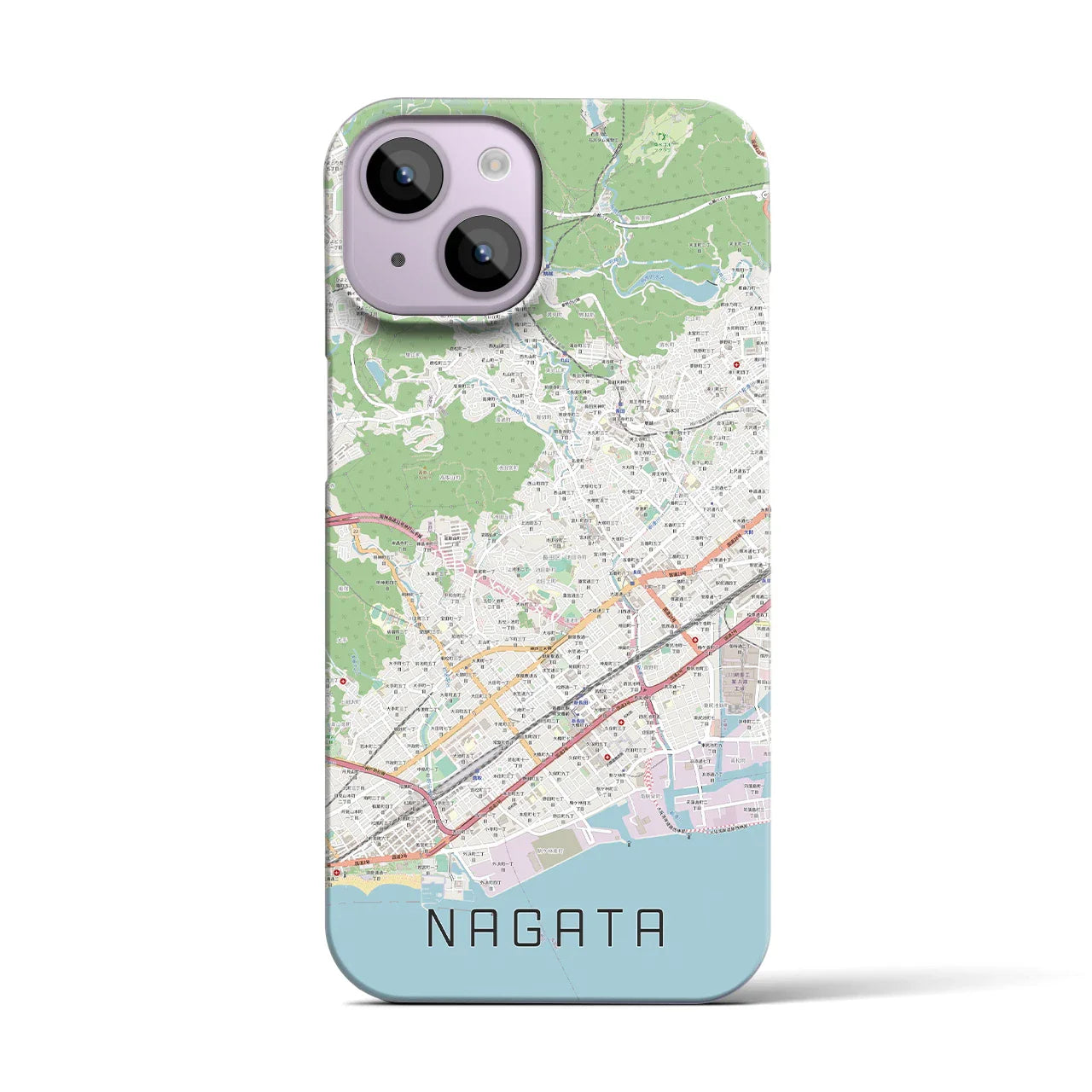 【長田(兵庫県)】地図柄iPhoneケース(バックカバータイプ)