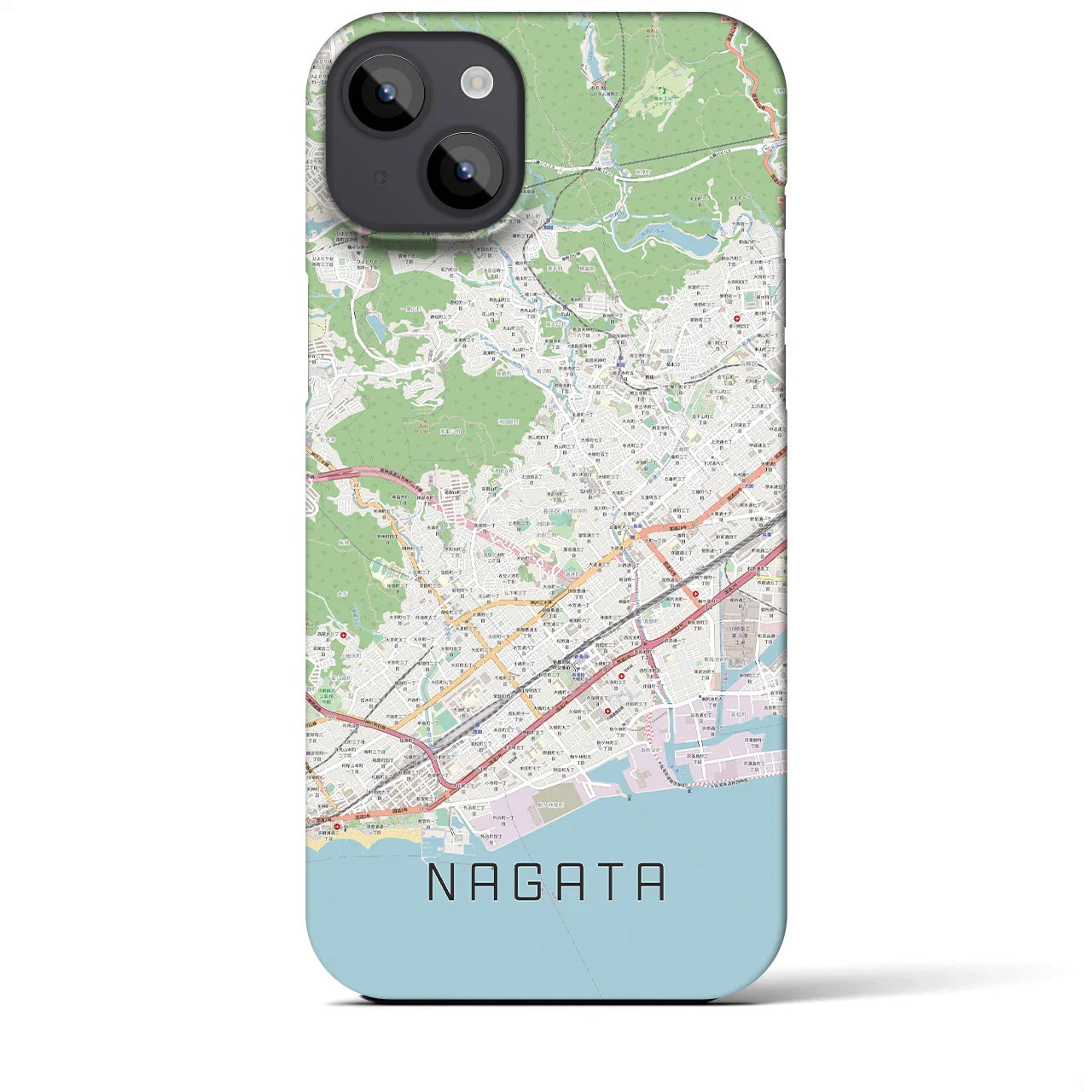 【長田(兵庫県)】地図柄iPhoneケース(バックカバータイプ)