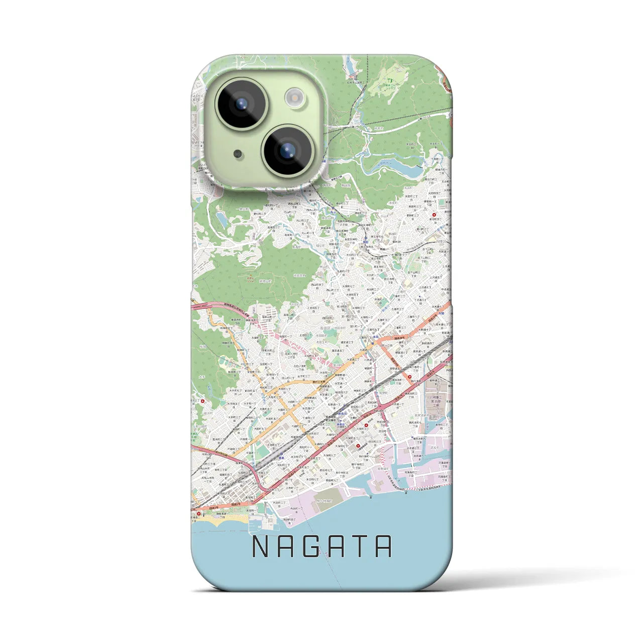 【長田(兵庫県)】地図柄iPhoneケース(バックカバータイプ)