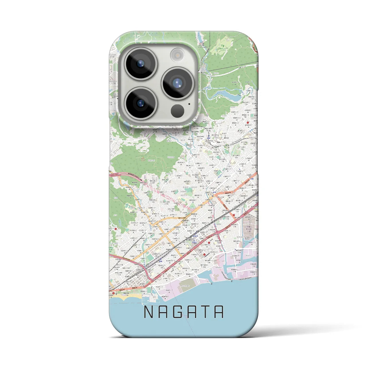 【長田(兵庫県)】地図柄iPhoneケース(バックカバータイプ)