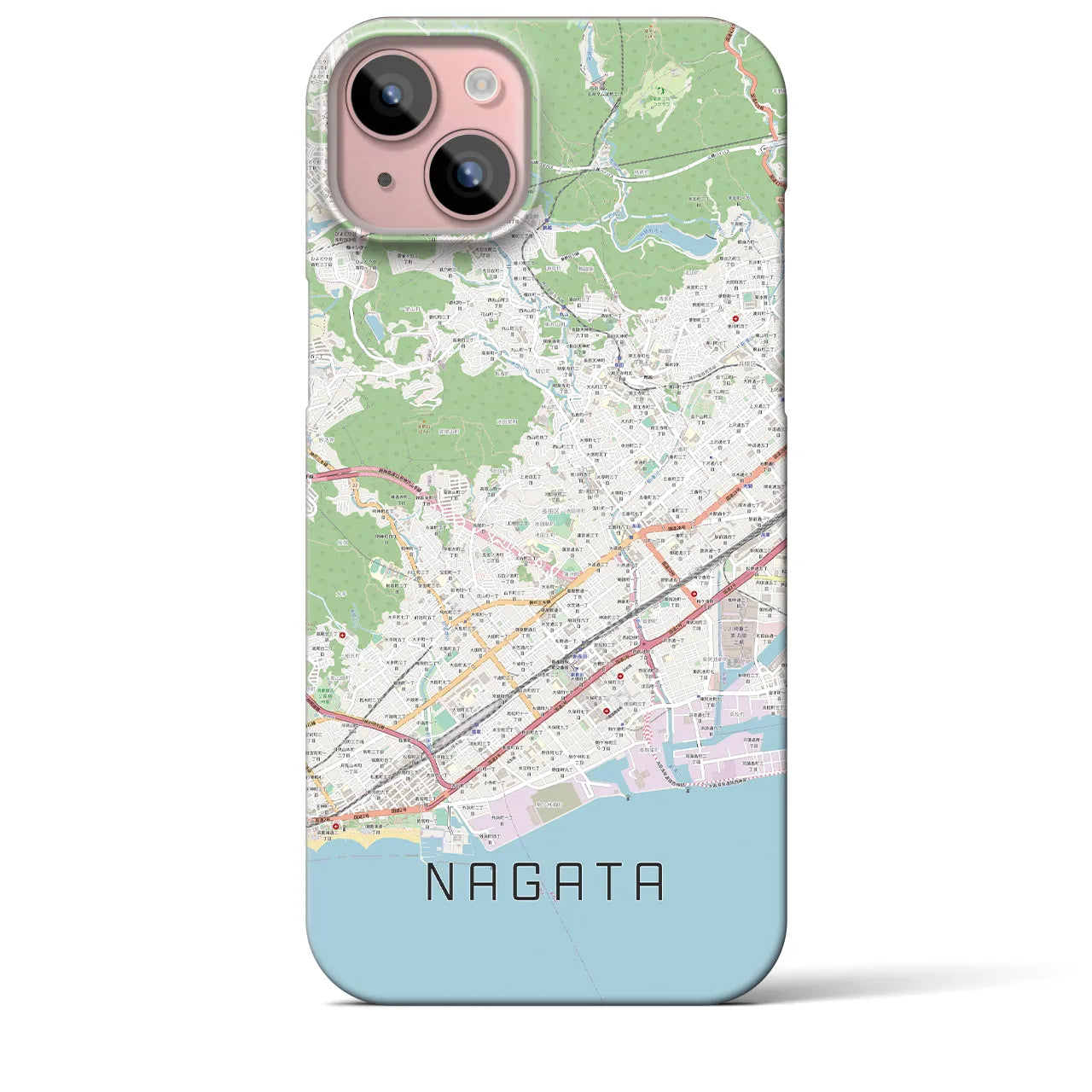 【長田(兵庫県)】地図柄iPhoneケース(バックカバータイプ)