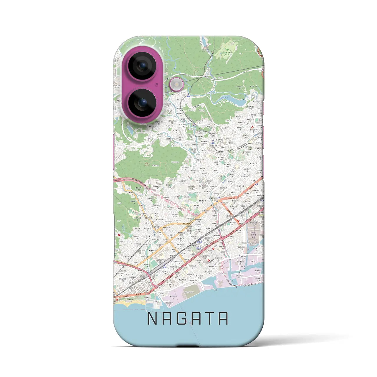 【長田(兵庫県)】地図柄iPhoneケース(バックカバータイプ)