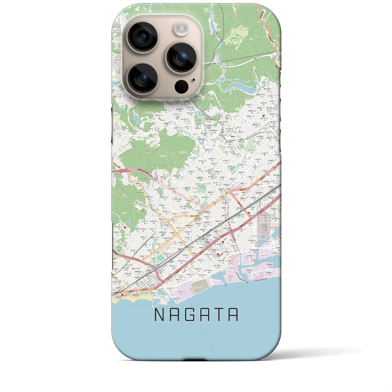 【長田(兵庫県)】地図柄iPhoneケース(バックカバータイプ)