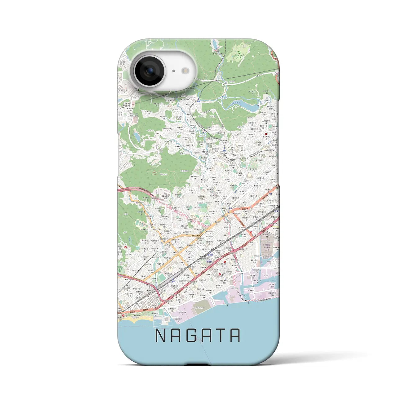 【長田(兵庫県)】地図柄iPhoneケース(バックカバータイプ)