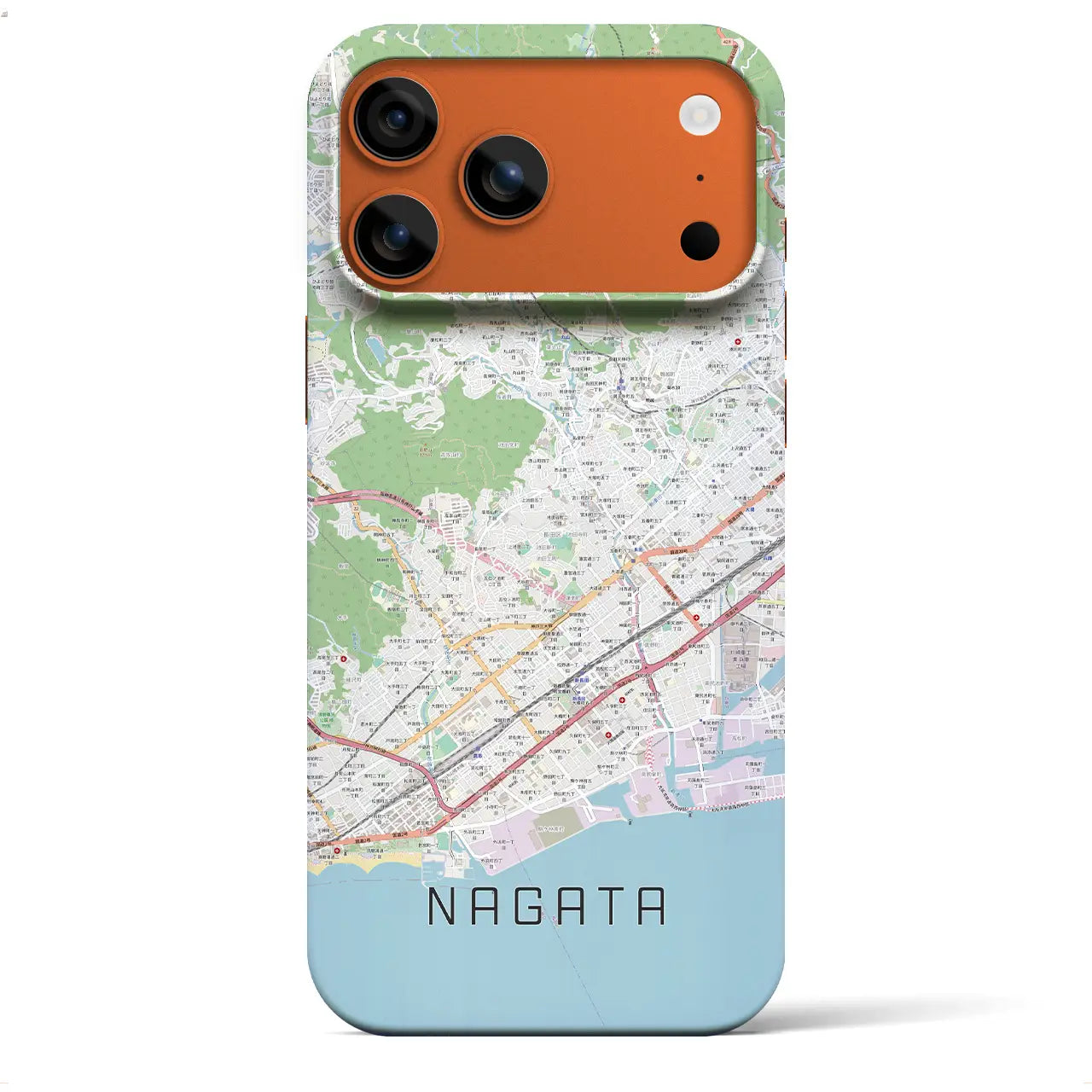 【長田(兵庫県)】地図柄iPhoneケース(バックカバータイプ)