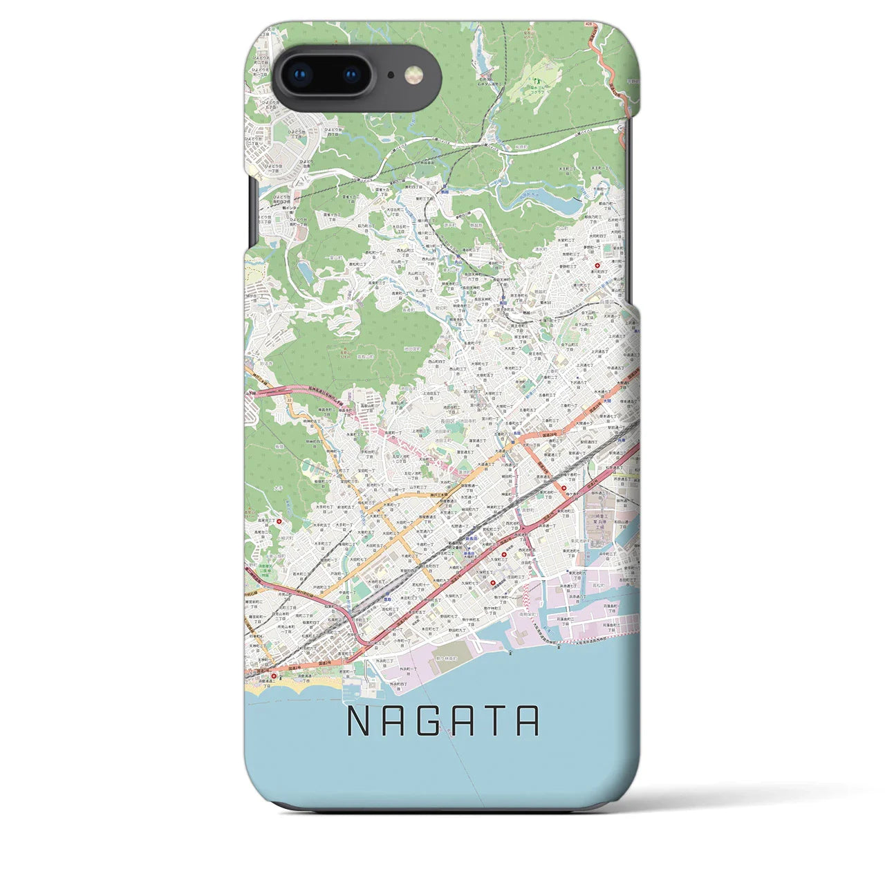 【長田(兵庫県)】地図柄iPhoneケース(バックカバータイプ)