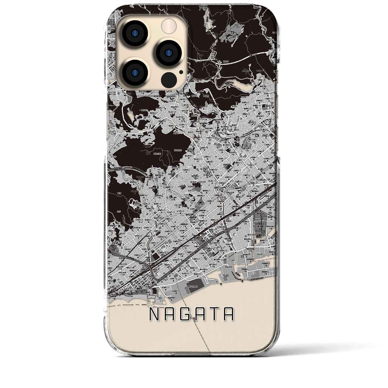 【長田(兵庫県)】地図柄iPhoneケース(クリアタイプ)