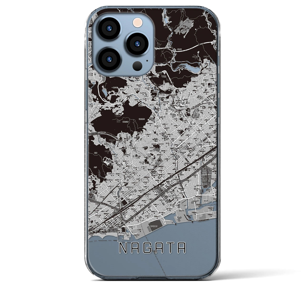 【長田(兵庫県)】地図柄iPhoneケース(クリアタイプ)