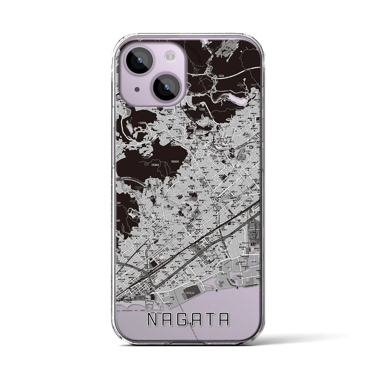 【長田(兵庫県)】地図柄iPhoneケース(クリアタイプ)