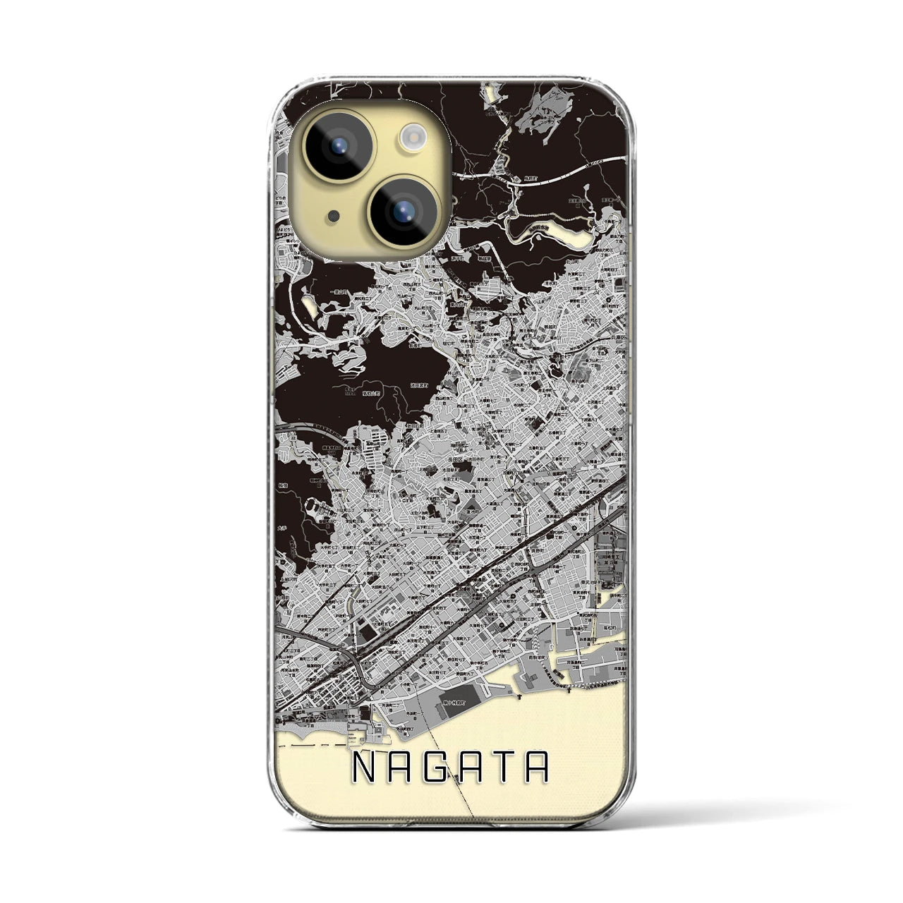 【長田(兵庫県)】地図柄iPhoneケース(クリアタイプ)