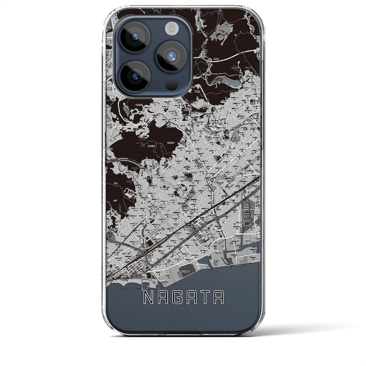 【長田(兵庫県)】地図柄iPhoneケース(クリアタイプ)