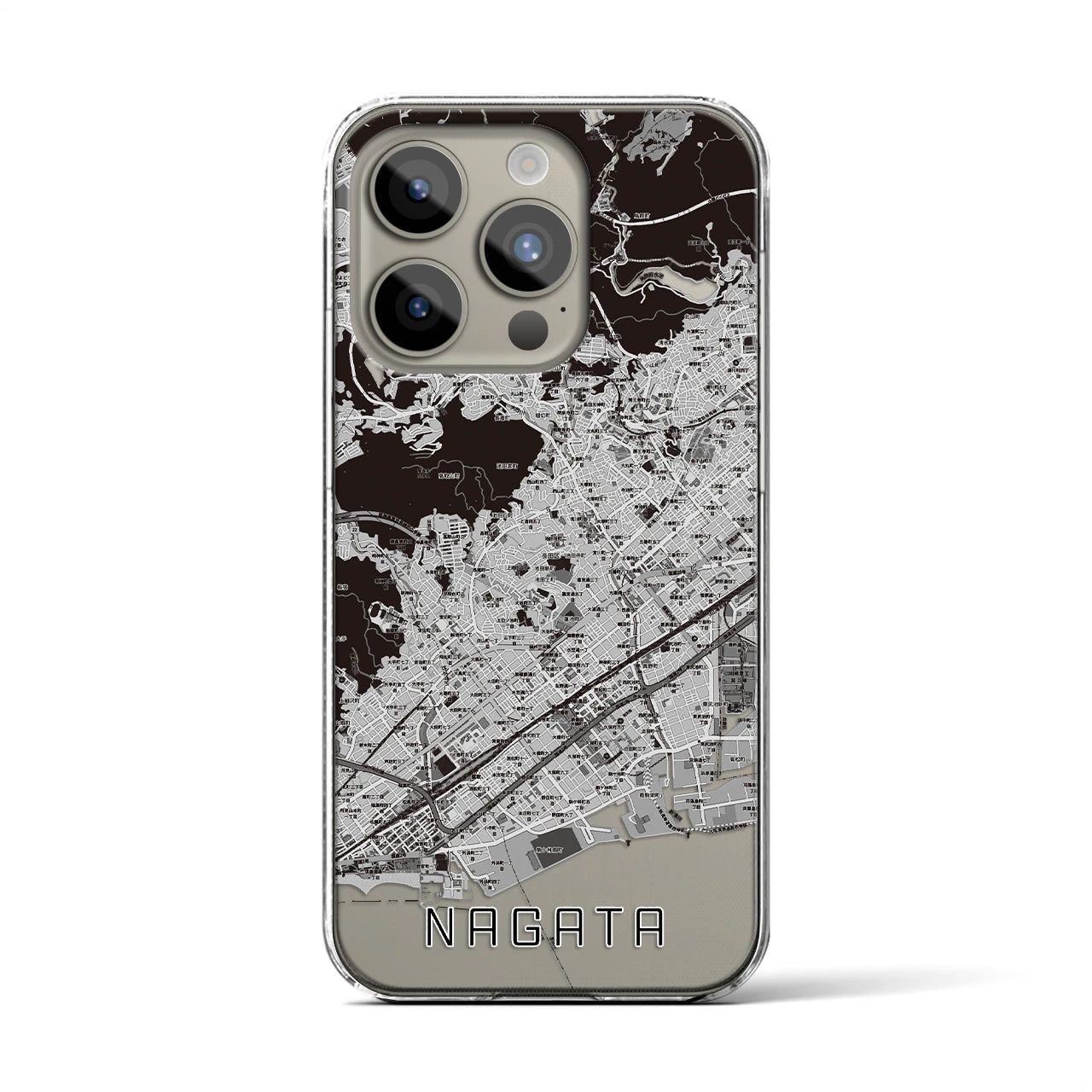 【長田(兵庫県)】地図柄iPhoneケース(クリアタイプ)