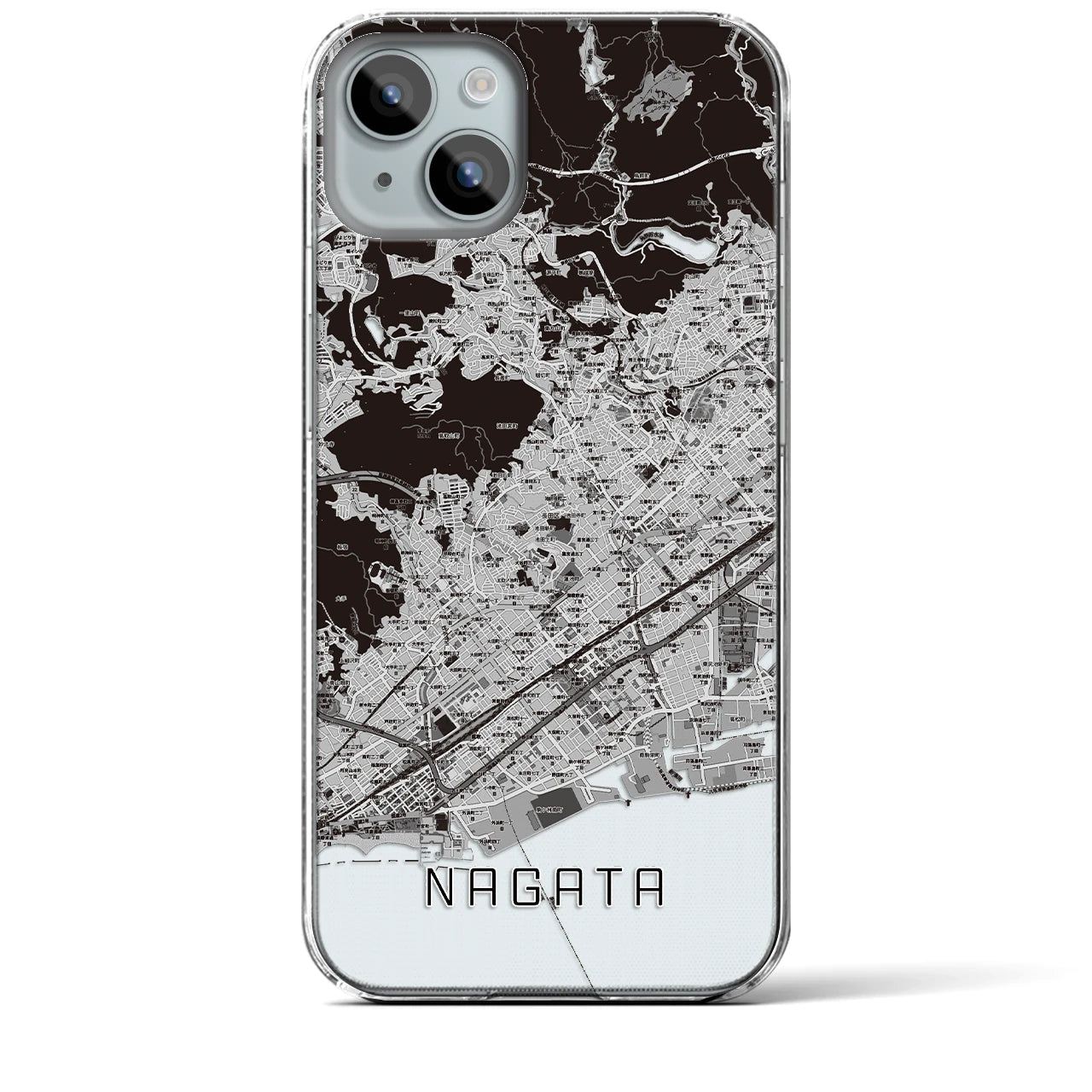 【長田(兵庫県)】地図柄iPhoneケース(クリアタイプ)