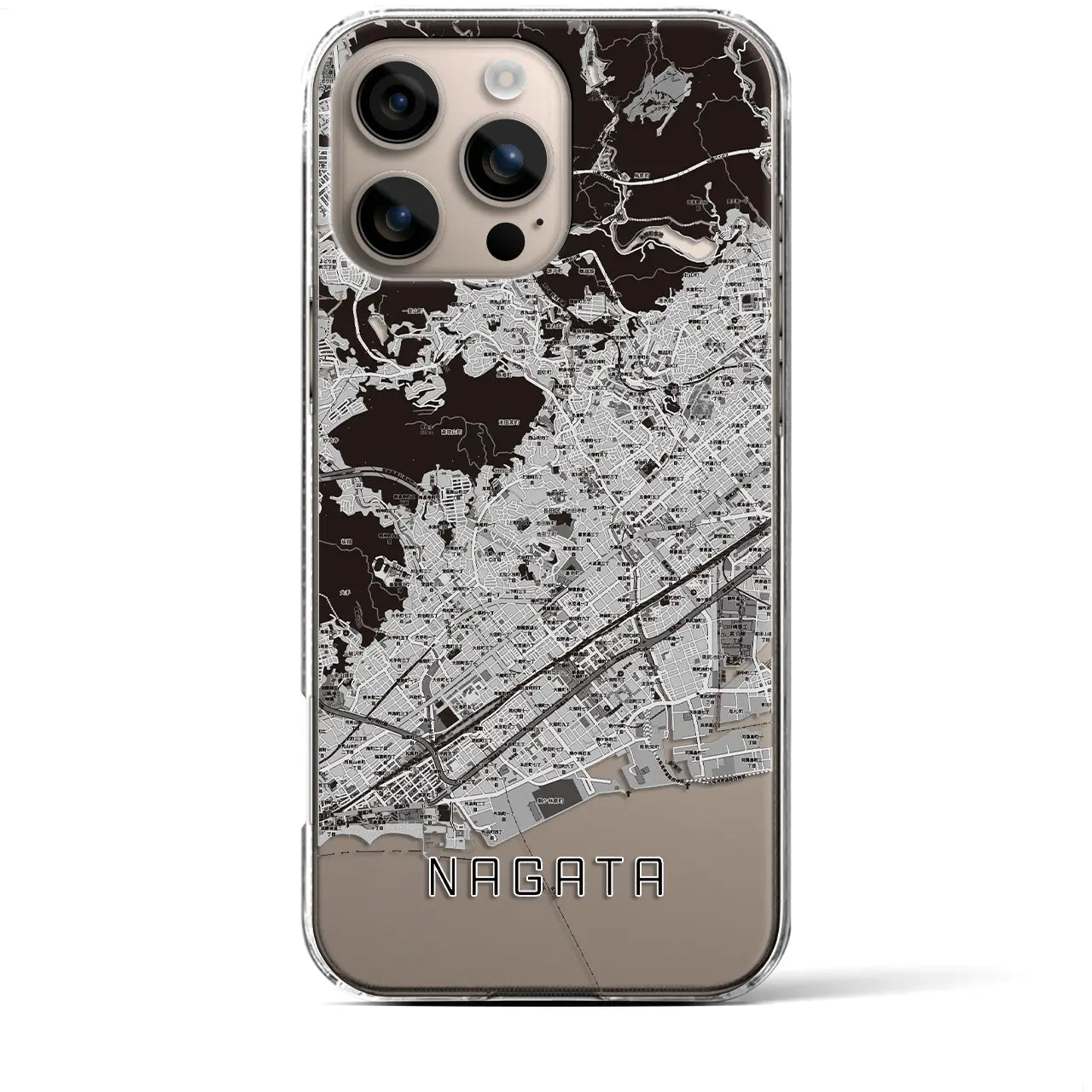 【長田(兵庫県)】地図柄iPhoneケース(クリアタイプ)