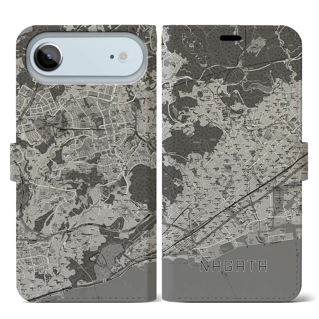 【長田(兵庫県)】地図柄iPhoneケース(手帳タイプ)