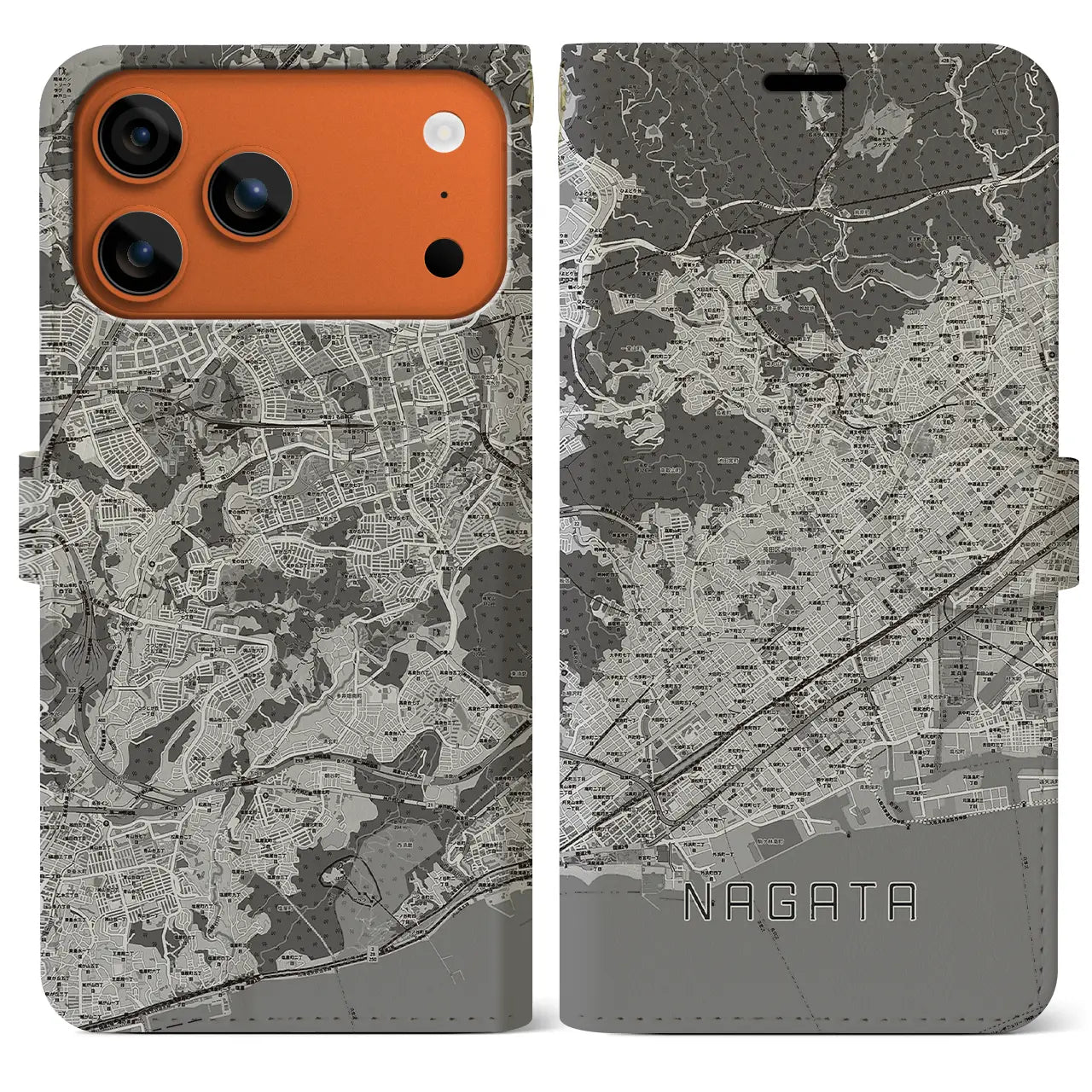 【長田(兵庫県)】地図柄iPhoneケース(手帳タイプ)