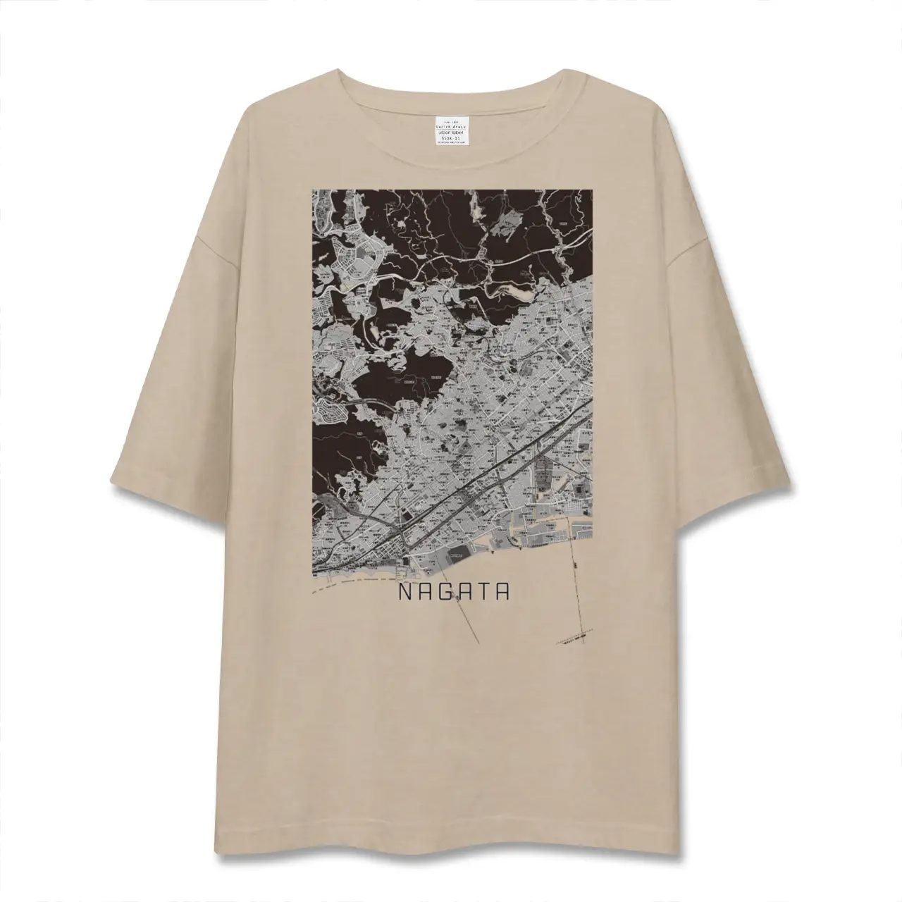 【長田(兵庫県)】地図柄ビッグシルエットTシャツ