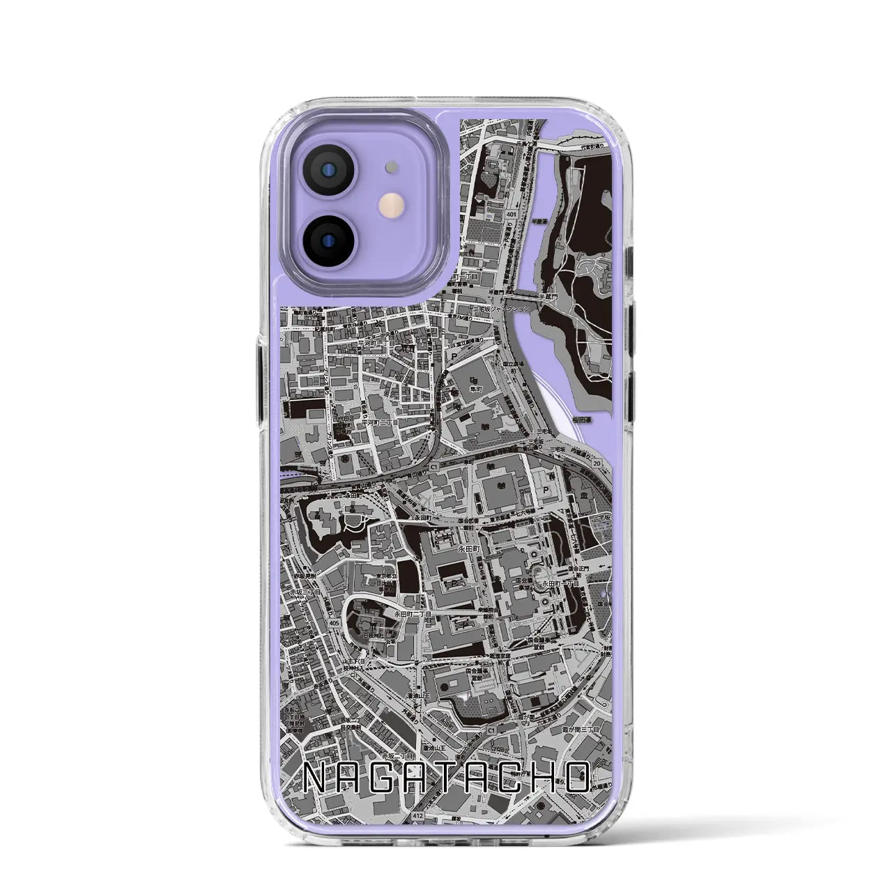 【永田町(東京都)】地図柄iPhoneケース(MagSafeタイプ)