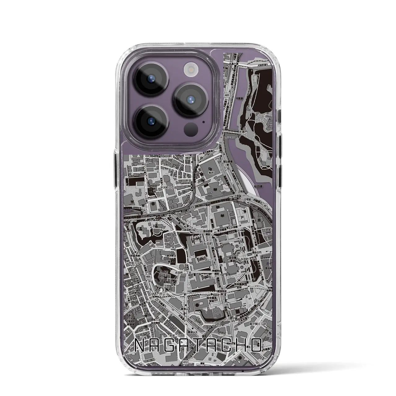 【永田町(東京都)】地図柄iPhoneケース(MagSafeタイプ)