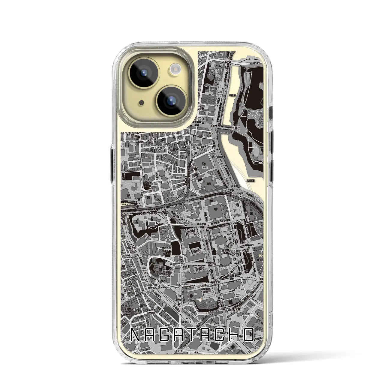 【永田町(東京都)】地図柄iPhoneケース(MagSafeタイプ)