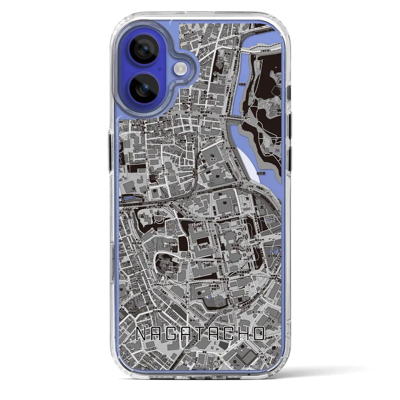 【永田町(東京都)】地図柄iPhoneケース(MagSafeタイプ)